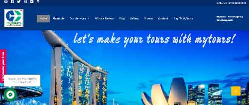Tours and travels website in trichy