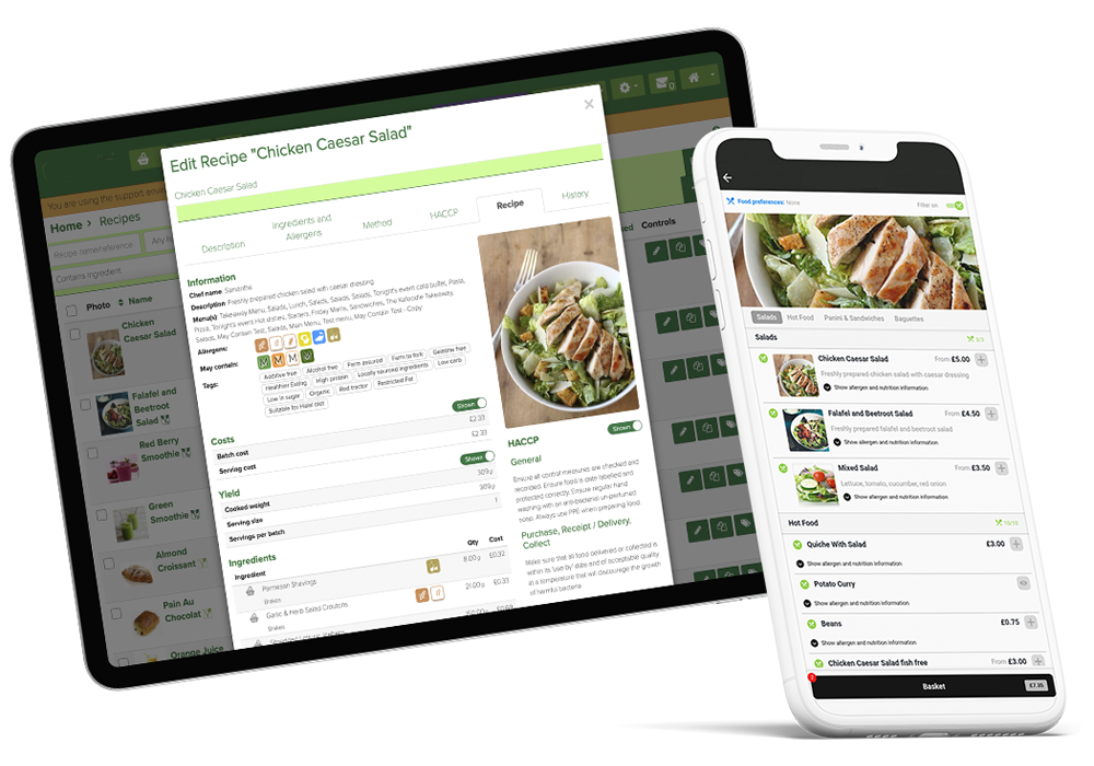 Key features of recipe management software