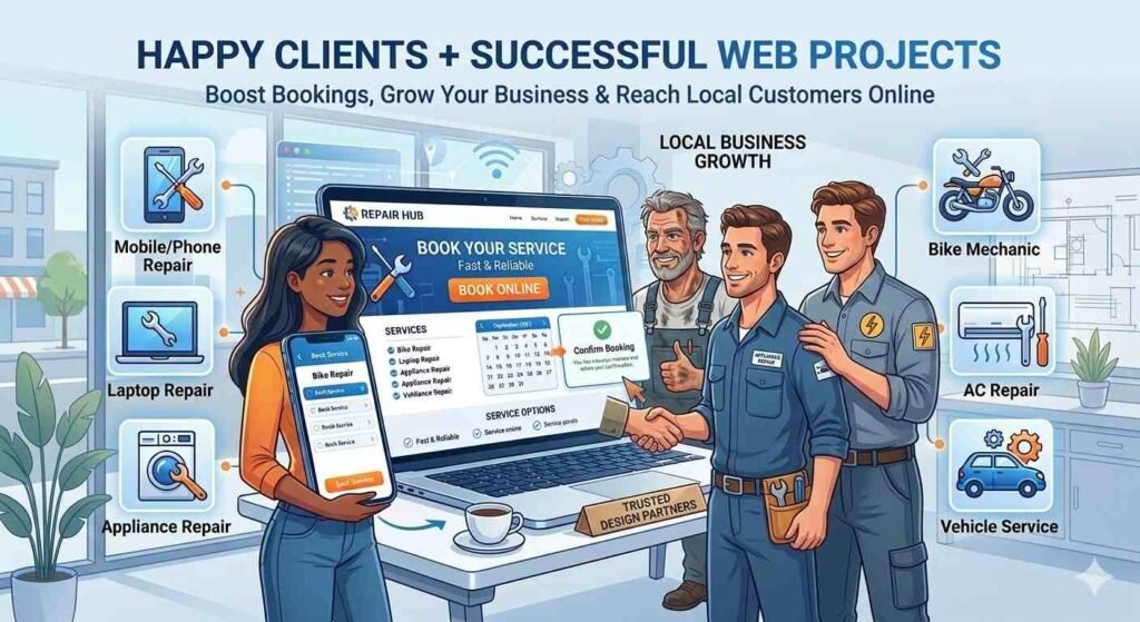 repair shop website desgining